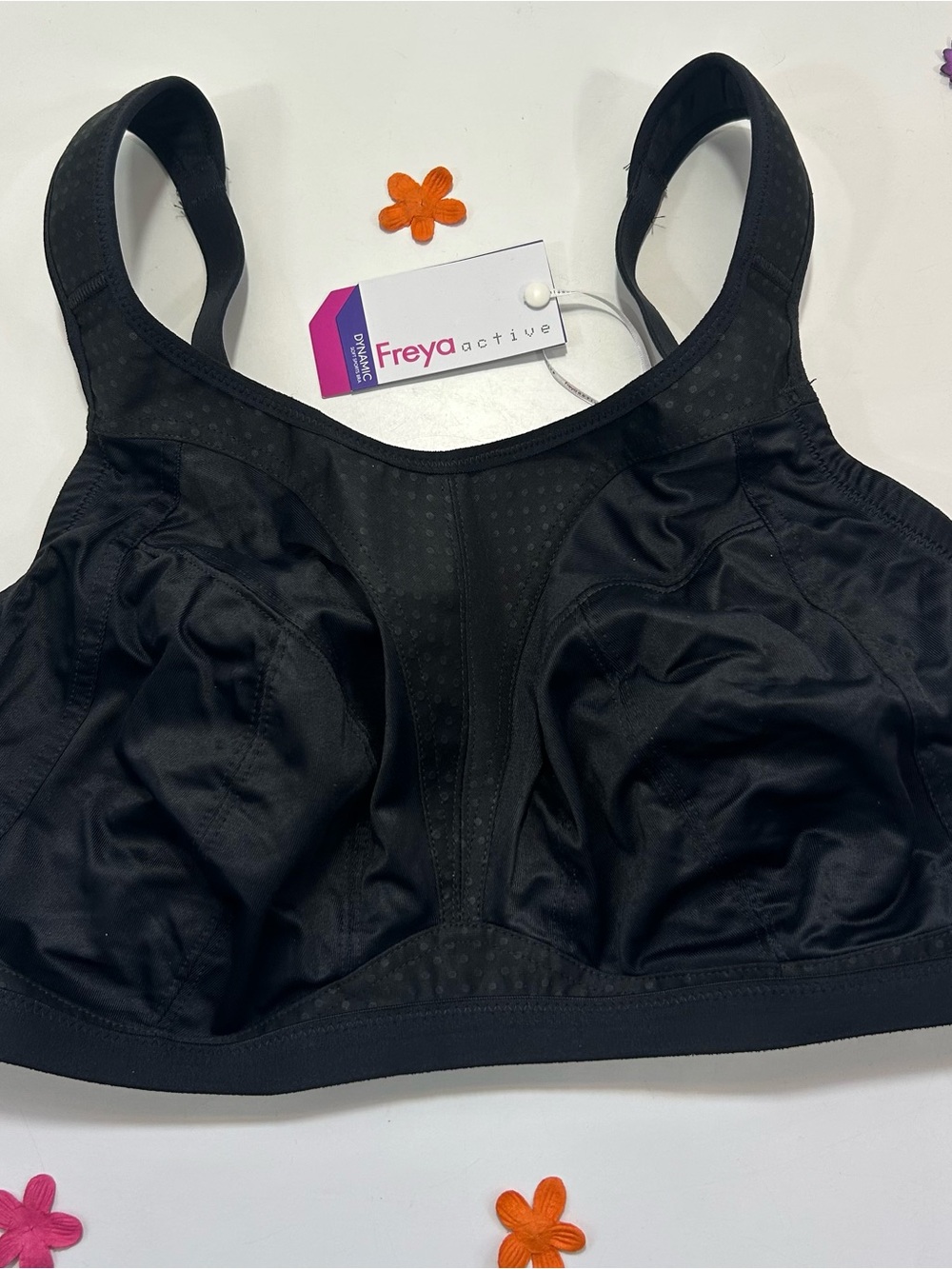 Freya Dynamic Soft Cup Wireless Black Sports Bra 34G NWT